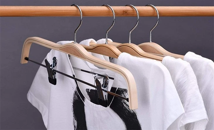 Plywood Laminated Trousers Hanger With Clip